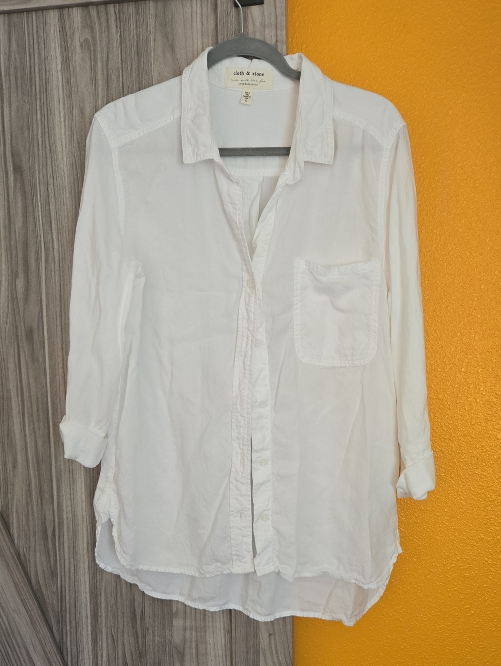 cloth & stone White Relaxed Button-Down Shirt